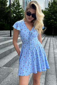 Платье 6872 Голубой