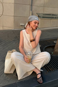 Брюки 6874 Слоновая кость