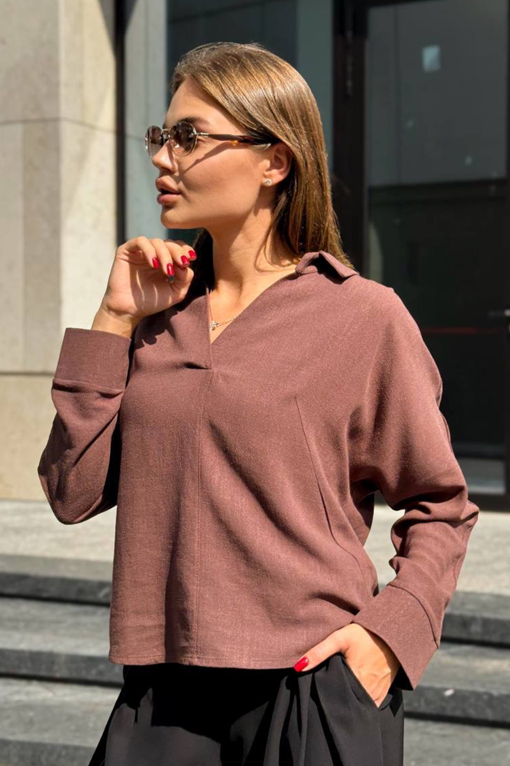 Рубашка 6914 Шоколад