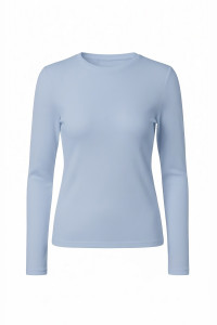 Women's blue long-sleeve top, basic knitwear for the office Голубой