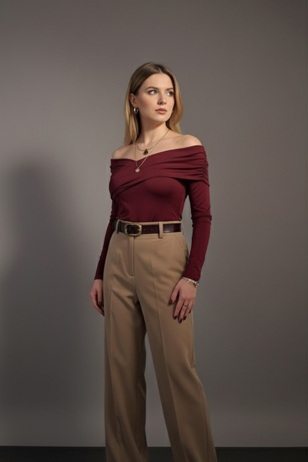 Лонгслив 6923 Бордовый