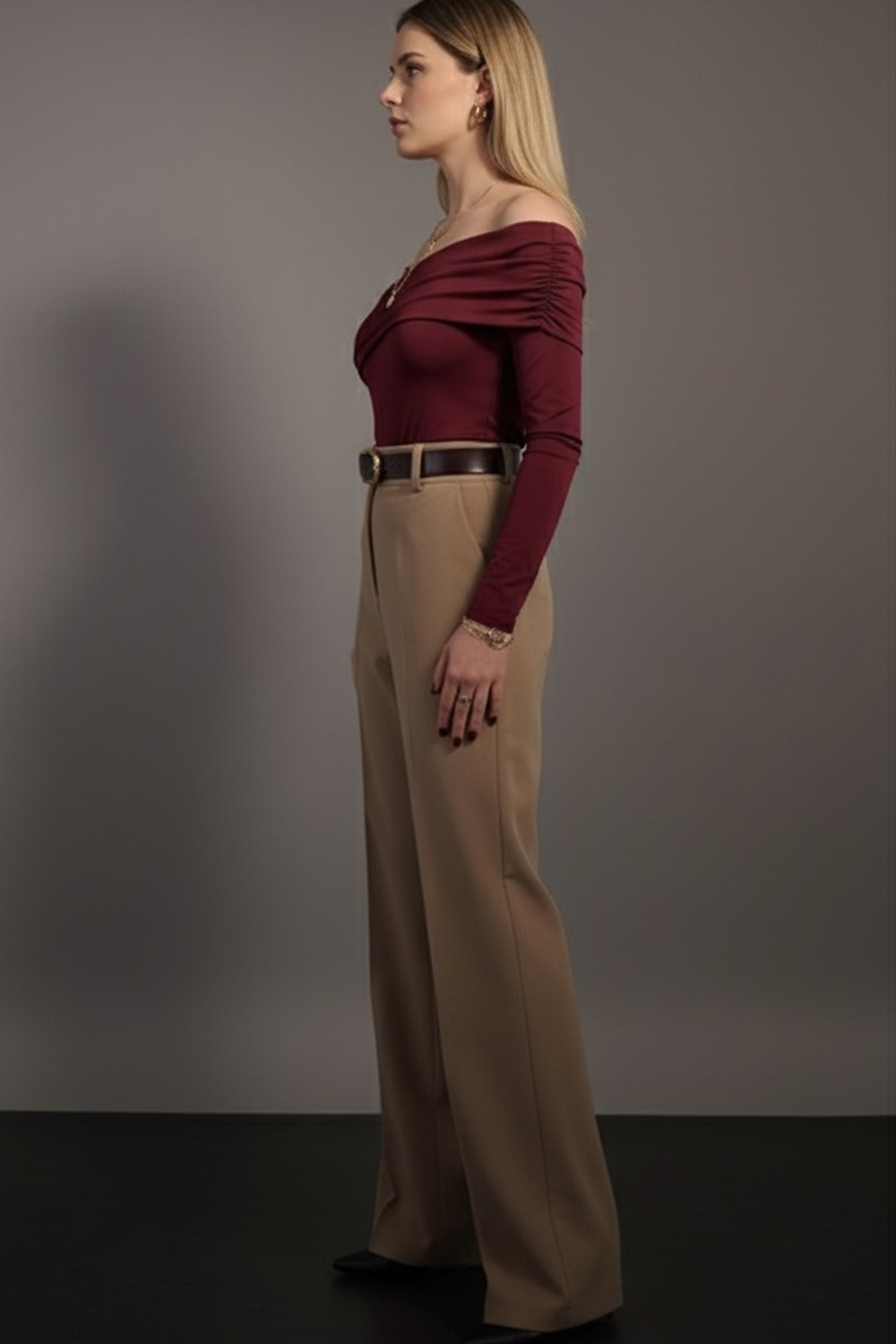 Лонгслив 6923 Бордовый