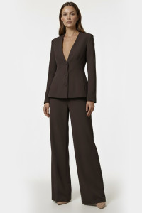 Women's Fitted Blazer in Chocolate Suiting Fabric Шоколад