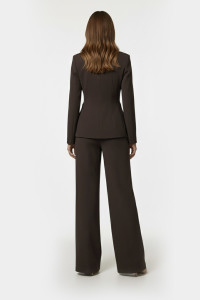 Women's Fitted Blazer in Chocolate Suiting Fabric Шоколад