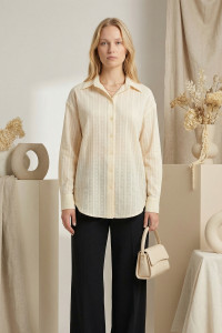 Рубашка 7008 Ванильный Ванильный