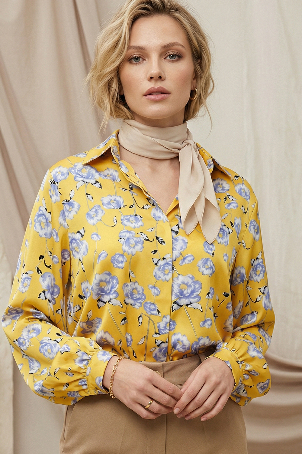 Рубашка 7009 Желтый