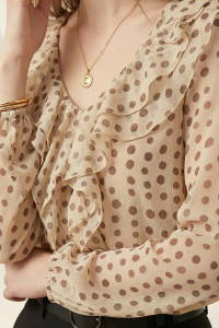 Блузка 6841 Кремовый Кремовый