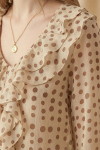 Блузка 6841 Кремовый Кремовый