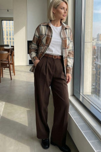 Рубашка 6925 Коричневый Коричневый