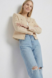 Пиджак 7017 Кремовый Кремовый