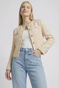 Пиджак 7017 Кремовый Кремовый