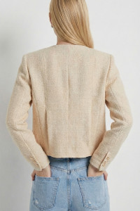 Пиджак 7017 Кремовый Кремовый