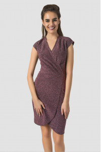 Червона вечірня сукня з запахом, приталеного силуету . Красный Красный