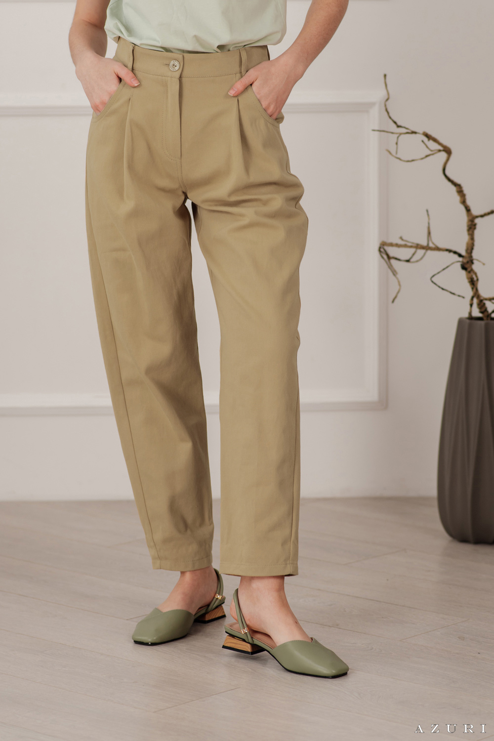 Брюки 6022 Кремовый