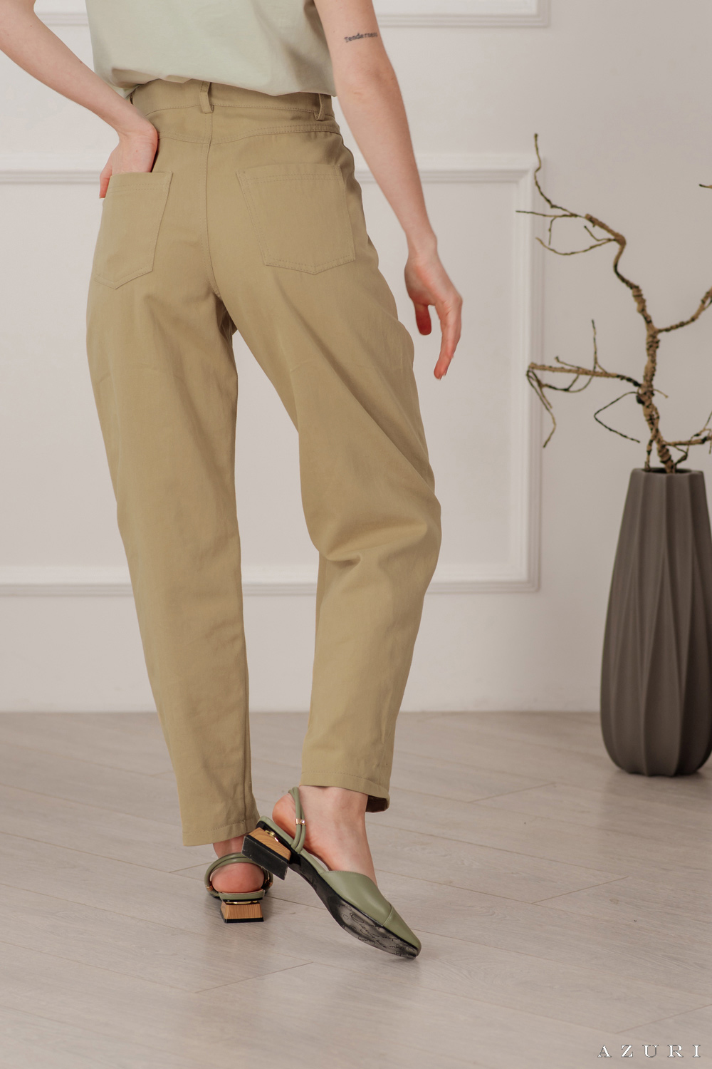 Брюки 6022 Кремовый