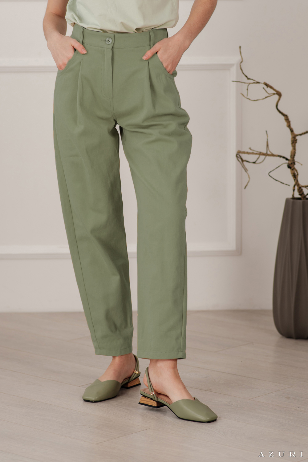 Брюки 6022 Оливковый