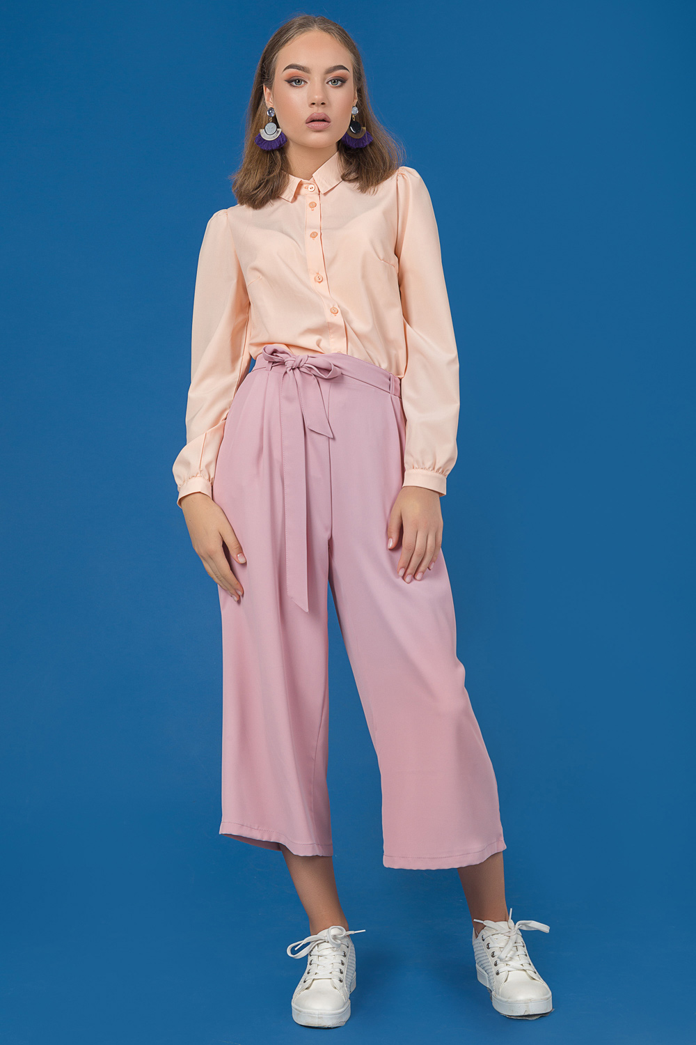 Брюки-кюлоты 5635 Пудра