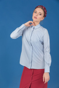 Блузка 5702 Серо-голубой