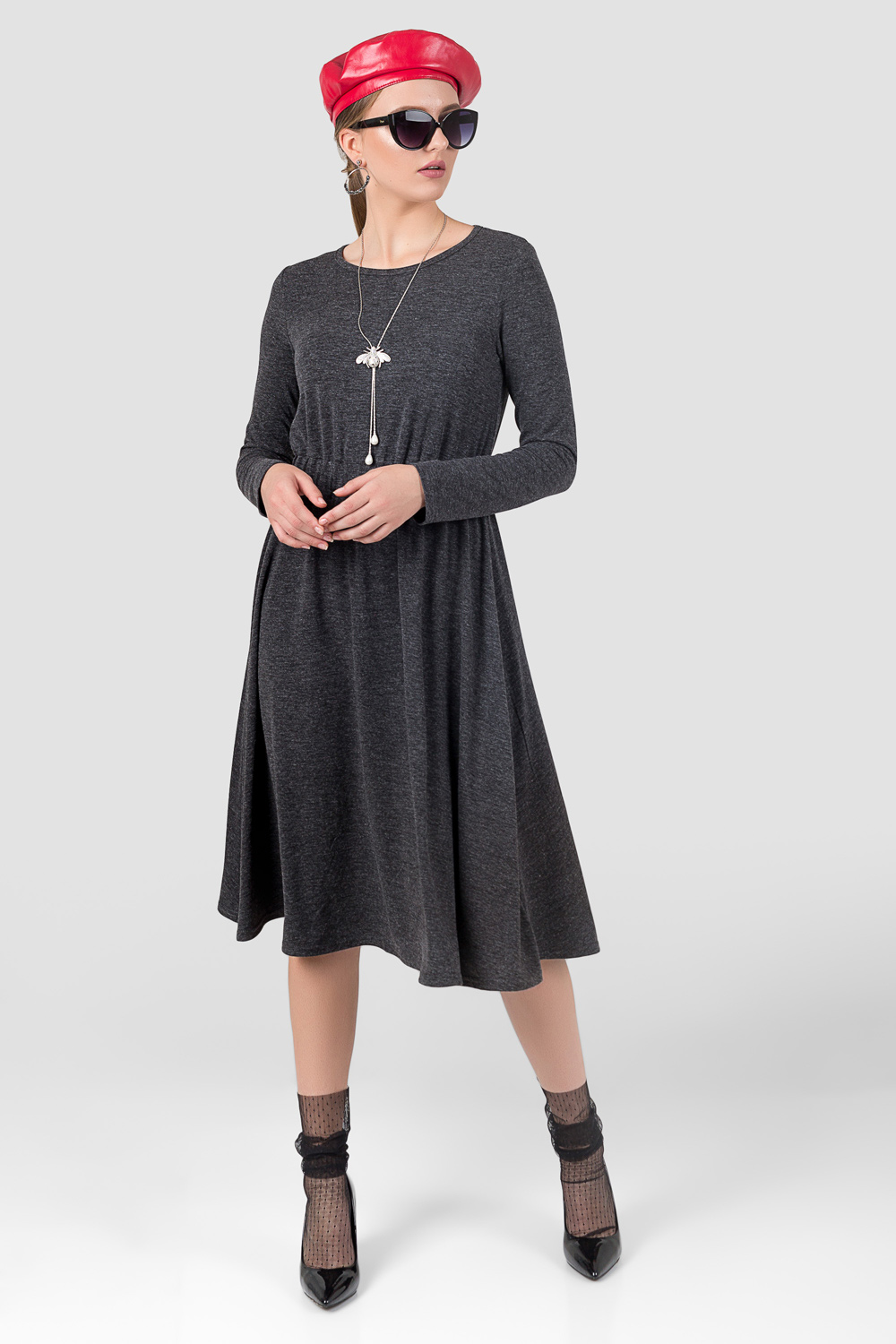 Платье 5715 Темно-серый