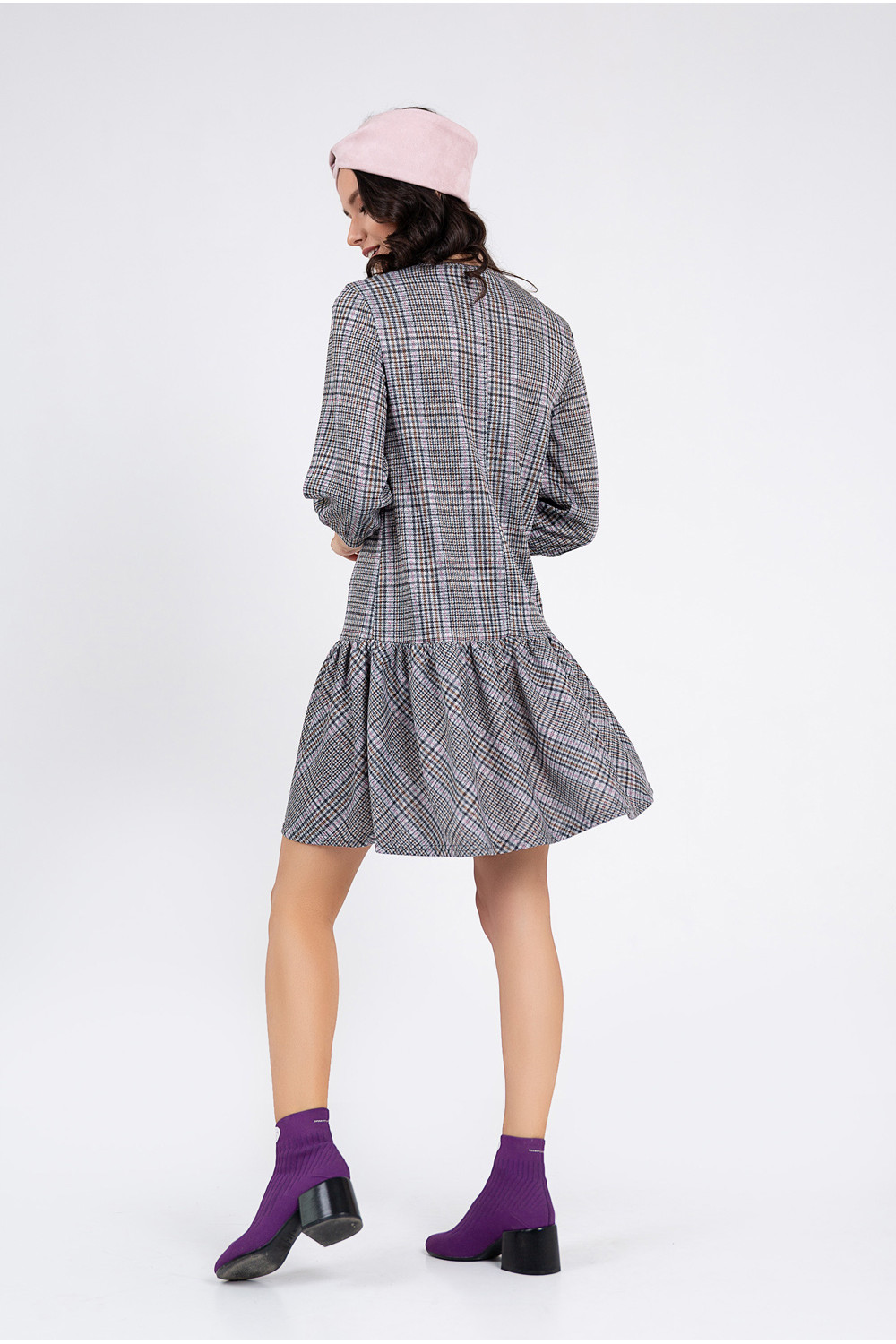 Платье 5723 Серо-розовый