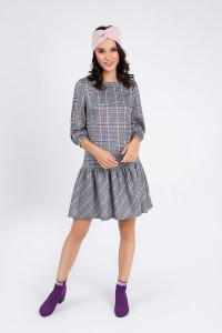 Платье 5723 Серо-розовый