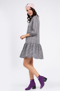 Платье 5723 Серо-розовый