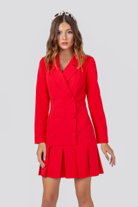 Red short blazer dress with Red skirt Красный