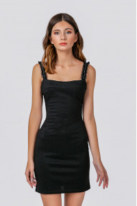 Платье 5746 Черный блестящий