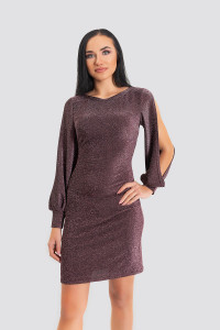 Blackberry-colored lurex Evening dress, size Blackberry Ежевичный