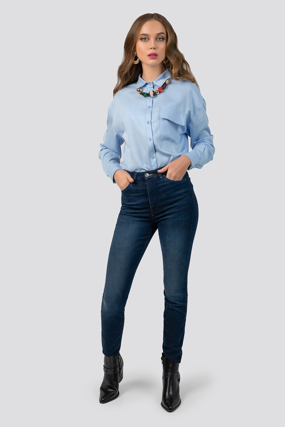 Блуза 5802 Голубой