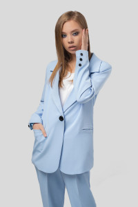 Women's Голубой jacket made of Костюмка fabric for a Sky blue style Небесно-голубой