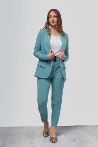 Straight-cut mint green jacket for a Casual spring look. мята