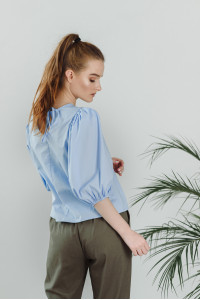 Блуза 5844 Серо-голубой