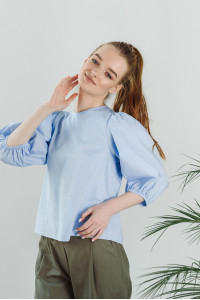 Блуза 5844 Серо-голубой