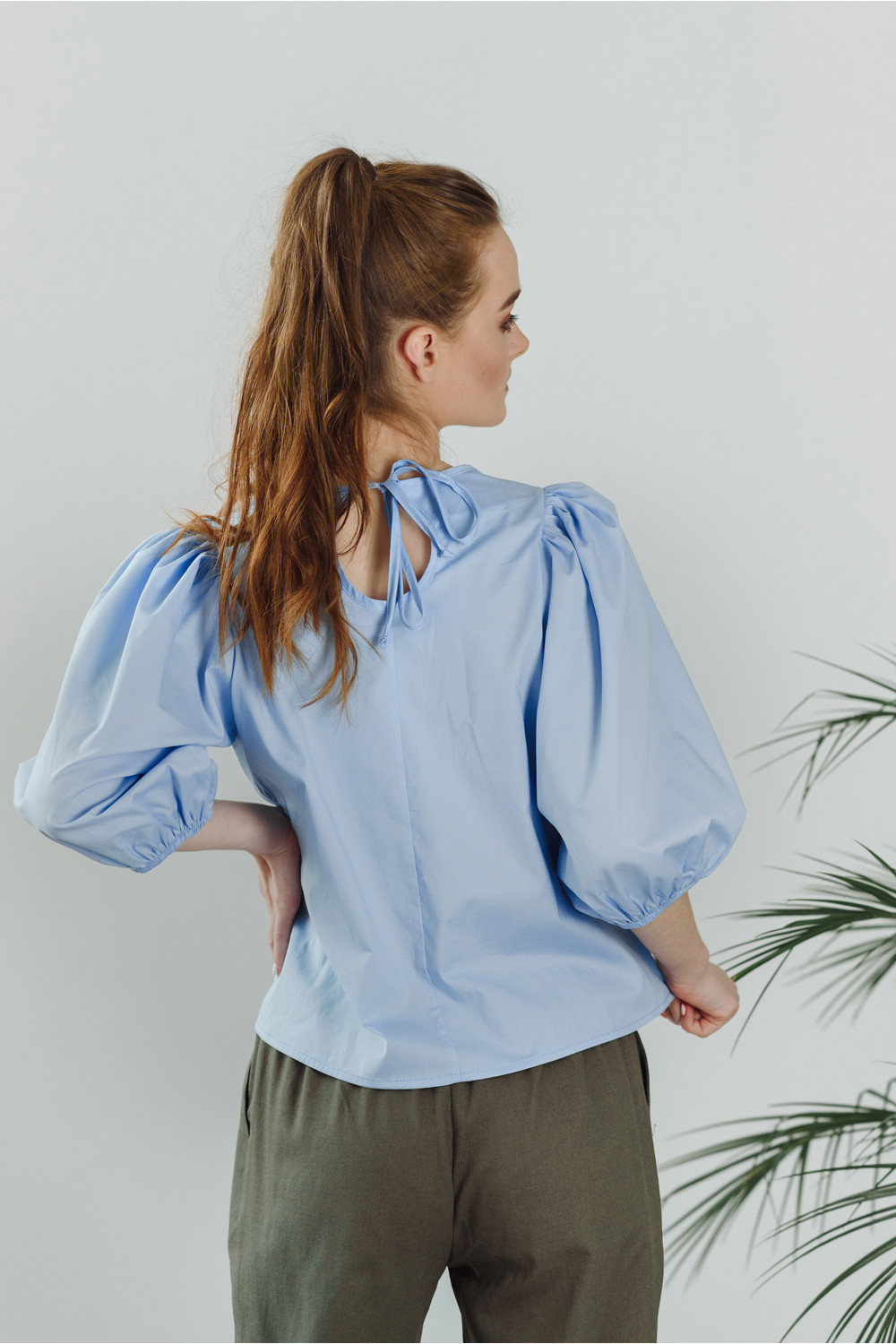 Блуза 5844 Серо-голубой