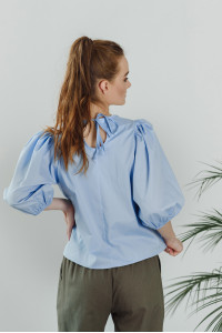 Блуза 5844 Серо-голубой