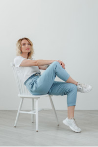 Брюки 5846 Серо-голубой