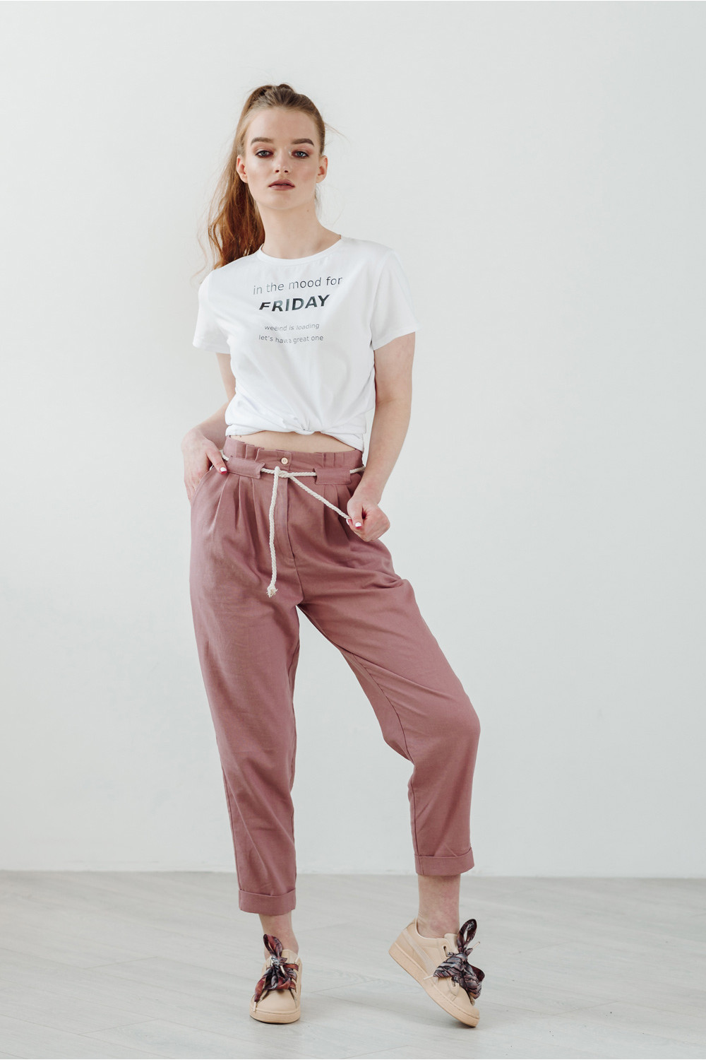 Брюки 5846 Пудра