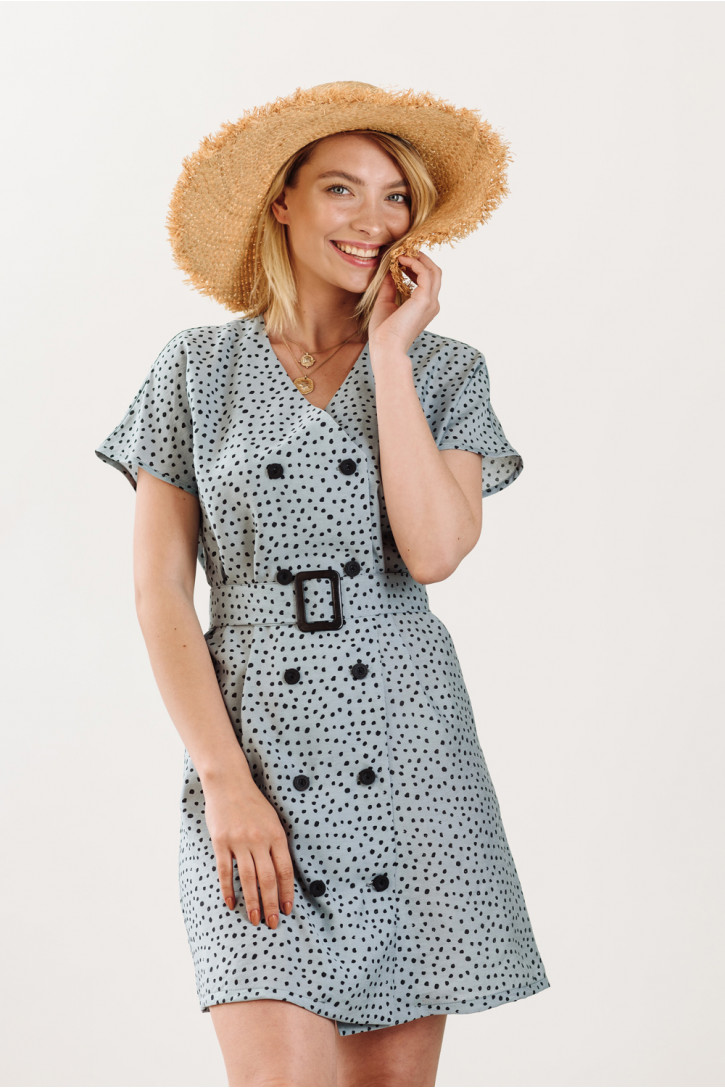 Платье 5862 Серо-голубой