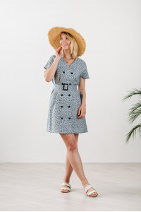 Платье 5862 Серо-голубой