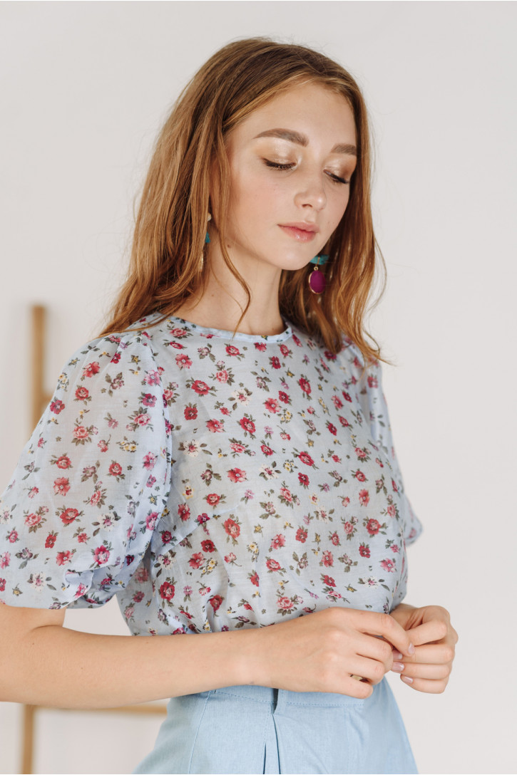 Блуза 5834 Голубой