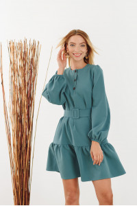 Платье миди свободного кроя Тиффани с объемным рукавом Тиффани