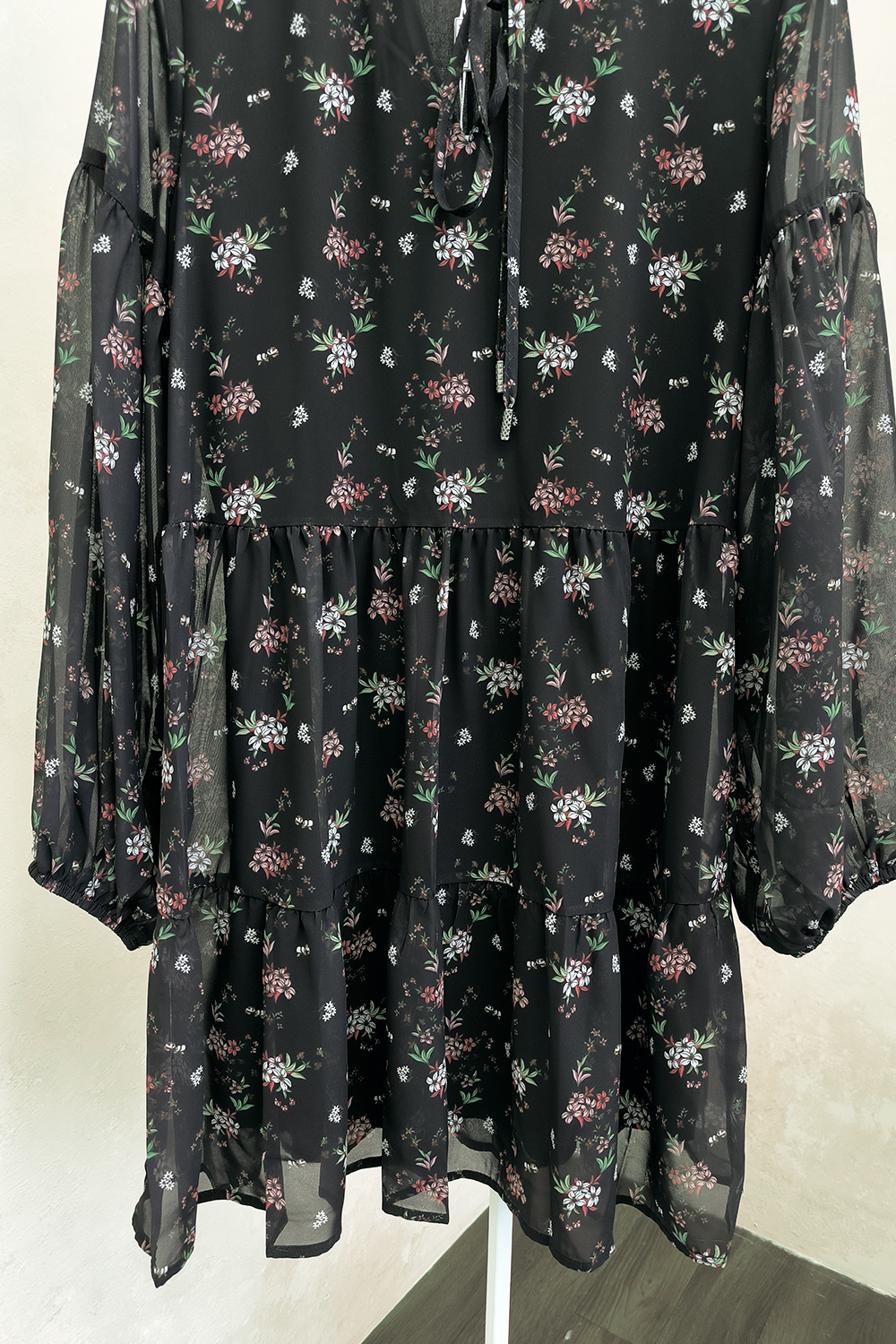 Платье 6122 Черный-белый