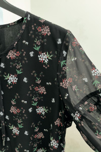 Платье 6122 Черный-белый