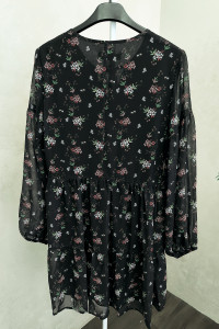 Платье 6122 Черный-белый