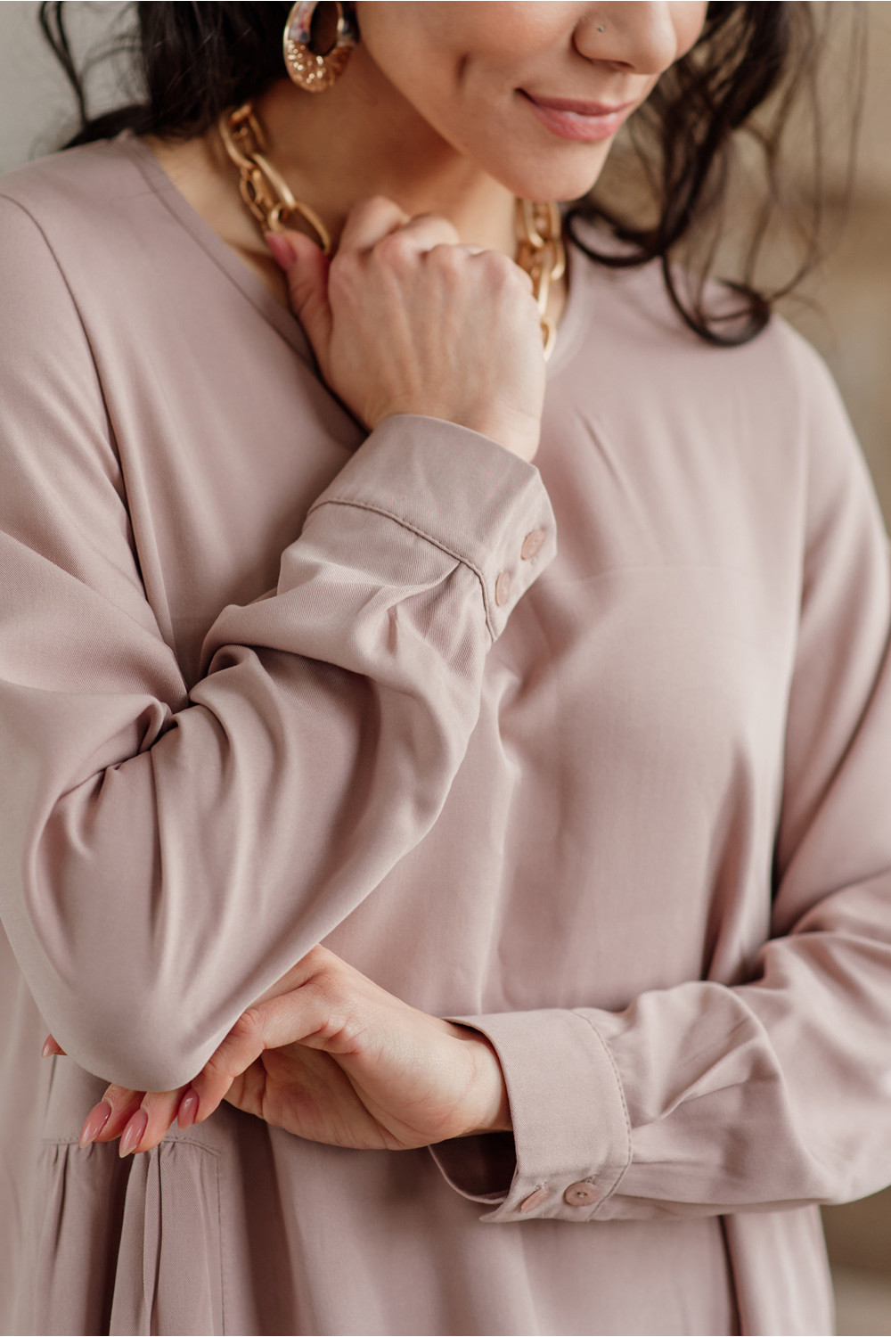 Платье 6011 Светло-бежевый