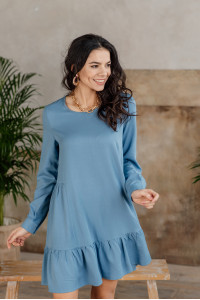 Платье 6011 Серо-голубой