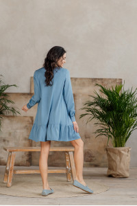 Платье 6011 Серо-голубой