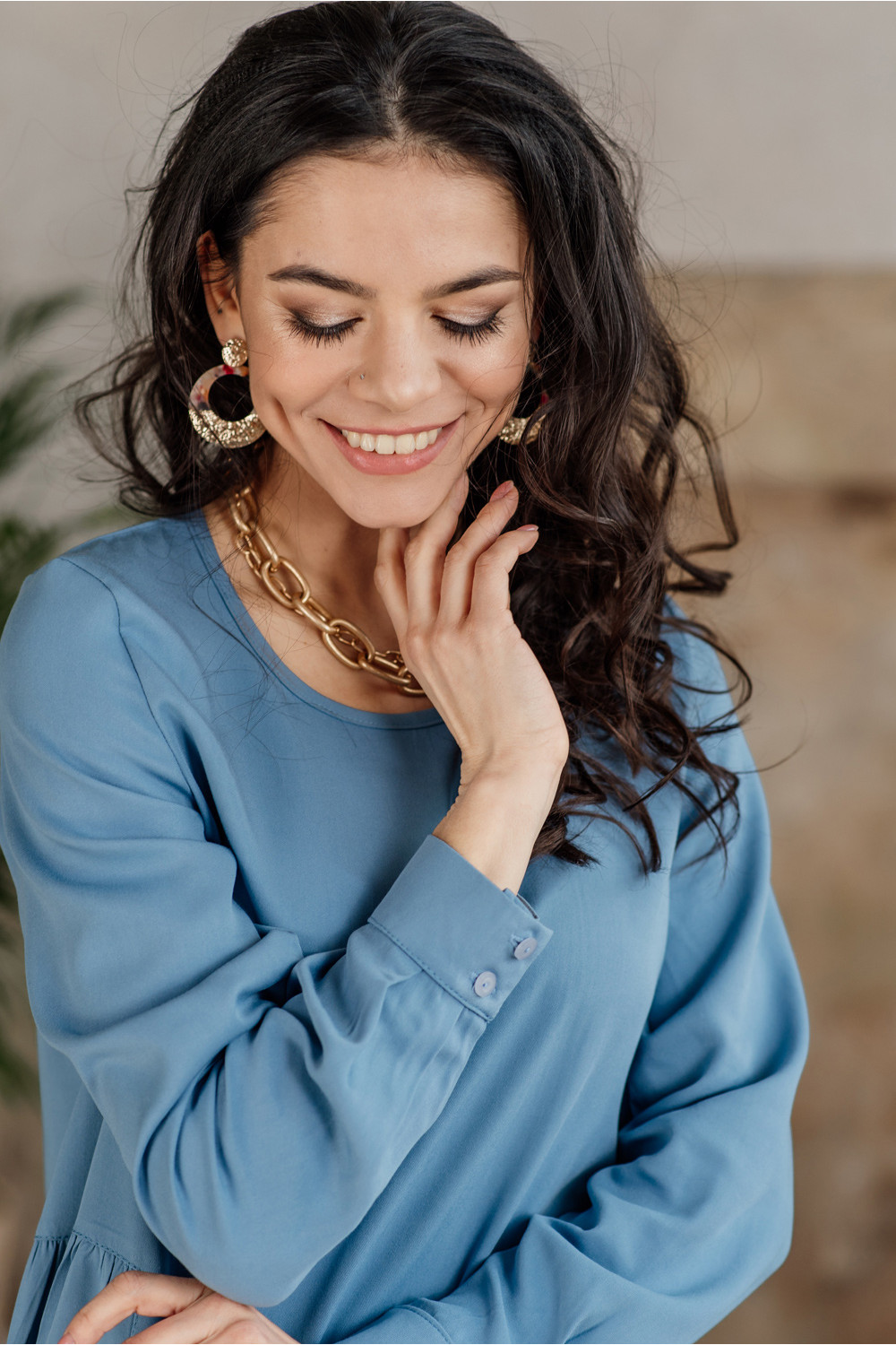 Платье 6011 Серо-голубой