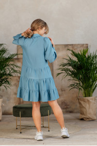 Платье 6012 Серо-голубой